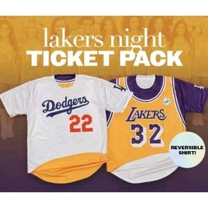 Dodgers X Lakers Reversible Jersey‎ Promo Giveaway Night Kershaw Johnson Medium
